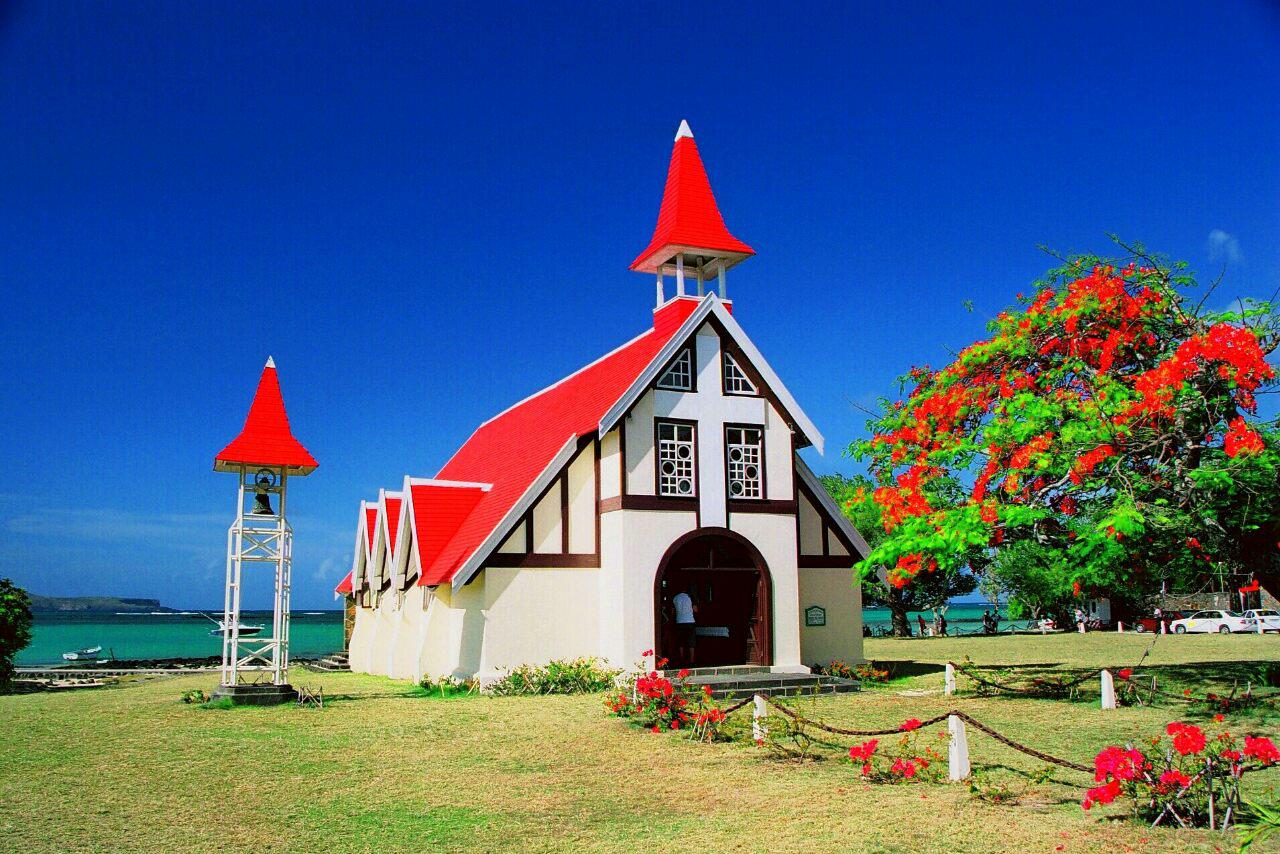 Red roof church