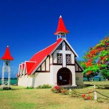 Red roof church